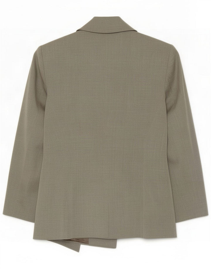 Byblos Womens Double Breasted Blazer Jacket IT 42 Medium Grey