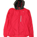 NIKE Womens Hooded Rain Jacket UK 14 Medium Pink Colourblock Polyester Vintage Nike and Second-Hand Nike from Messina Hembry 