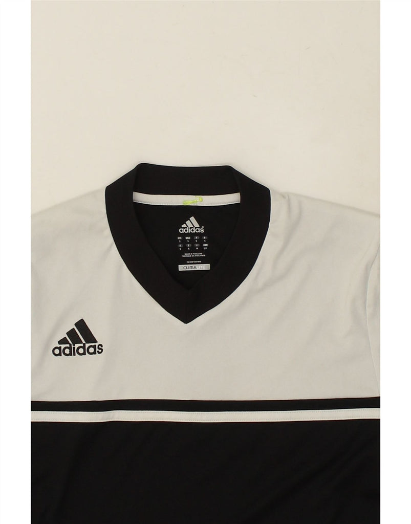 ADIDAS Mens Climalite Graphic T-Shirt Top Small Black Colourblock | Vintage Adidas | Thrift | Second-Hand Adidas | Used Clothing | Messina Hembry 