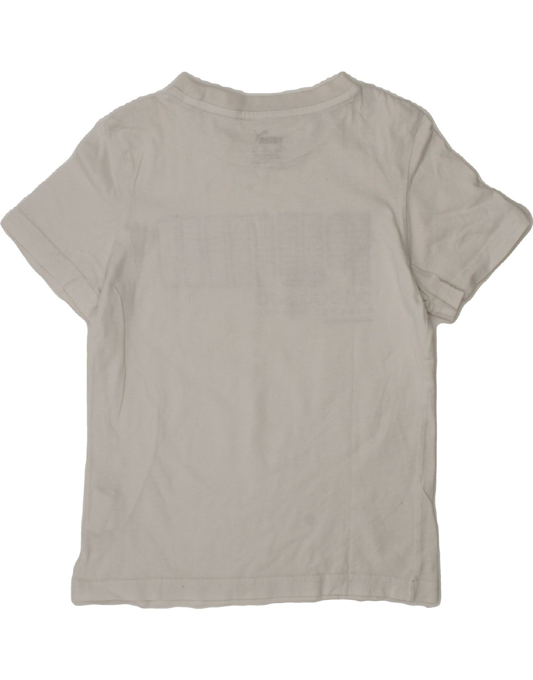 PUMA Boys Graphic T-Shirt Top 7-8 Years White Cotton Vintage Puma and Second-Hand Puma from Messina Hembry 