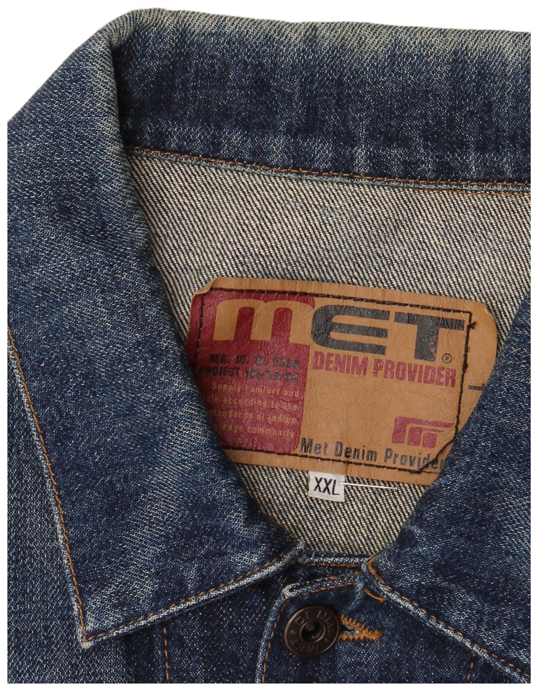 MET Womens Denim Jacket UK 20 2XL Blue Cotton
