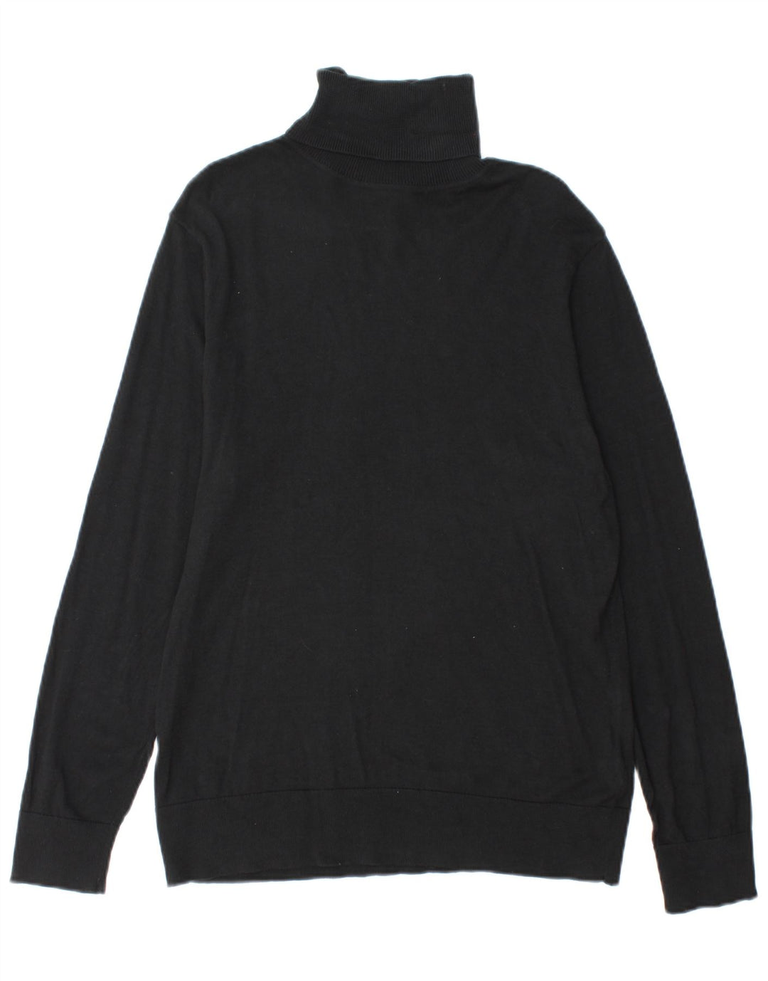 Chaps Womens Roll Neck Jumper Sweater UK 16 Large Black Cotton