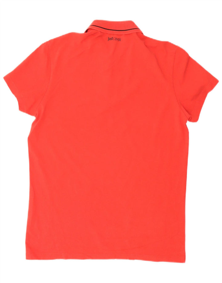 Just Cavalli Mens Polo Shirt Large Red Cotton