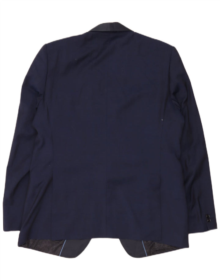 Marks & Spencer Mens Long Slim Fit Blazer Jacket UK 44 XL Navy Blue