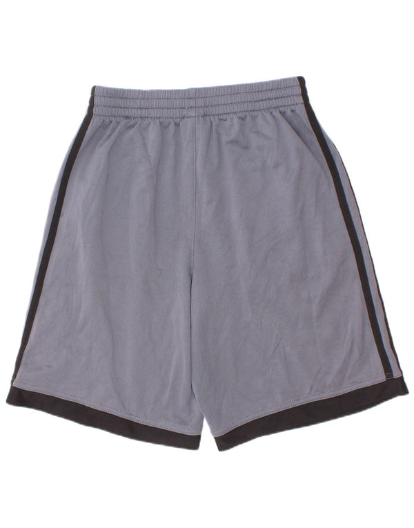 Adidas Boys Sport Shorts 10-11 Years Medium Blue Colourblock Polyester