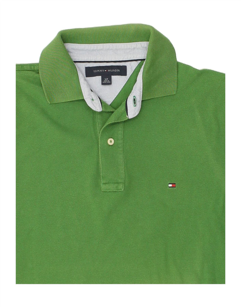 TOMMY HILFIGER Mens Polo Shirt Small Green Cotton | Vintage Tommy Hilfiger | Thrift | Second-Hand Tommy Hilfiger | Used Clothing | Messina Hembry 