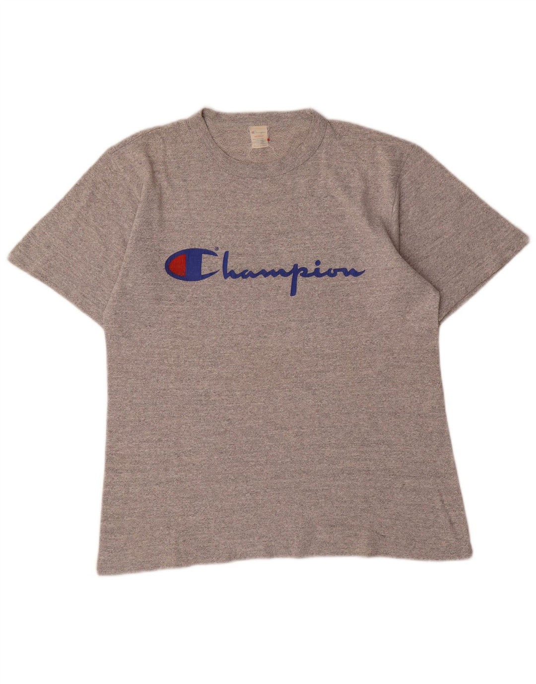 Champion Womens Graphic T-Shirt Top UK 14 Medium Grey Cotton