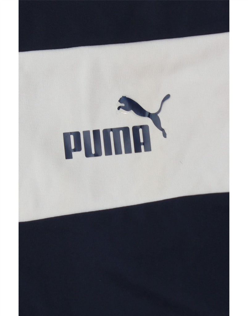 PUMA Mens Tracksuit Top Jacket Small Navy Blue Colourblock Polyester Vintage Puma and Second-Hand Puma from Messina Hembry 