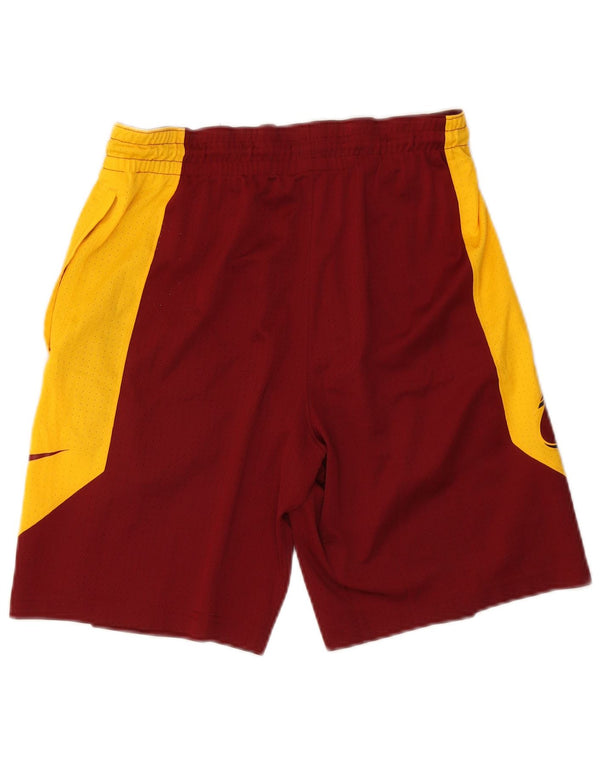 Nike Mens Sport Shorts Small  Burgundy Colourblock Polyester