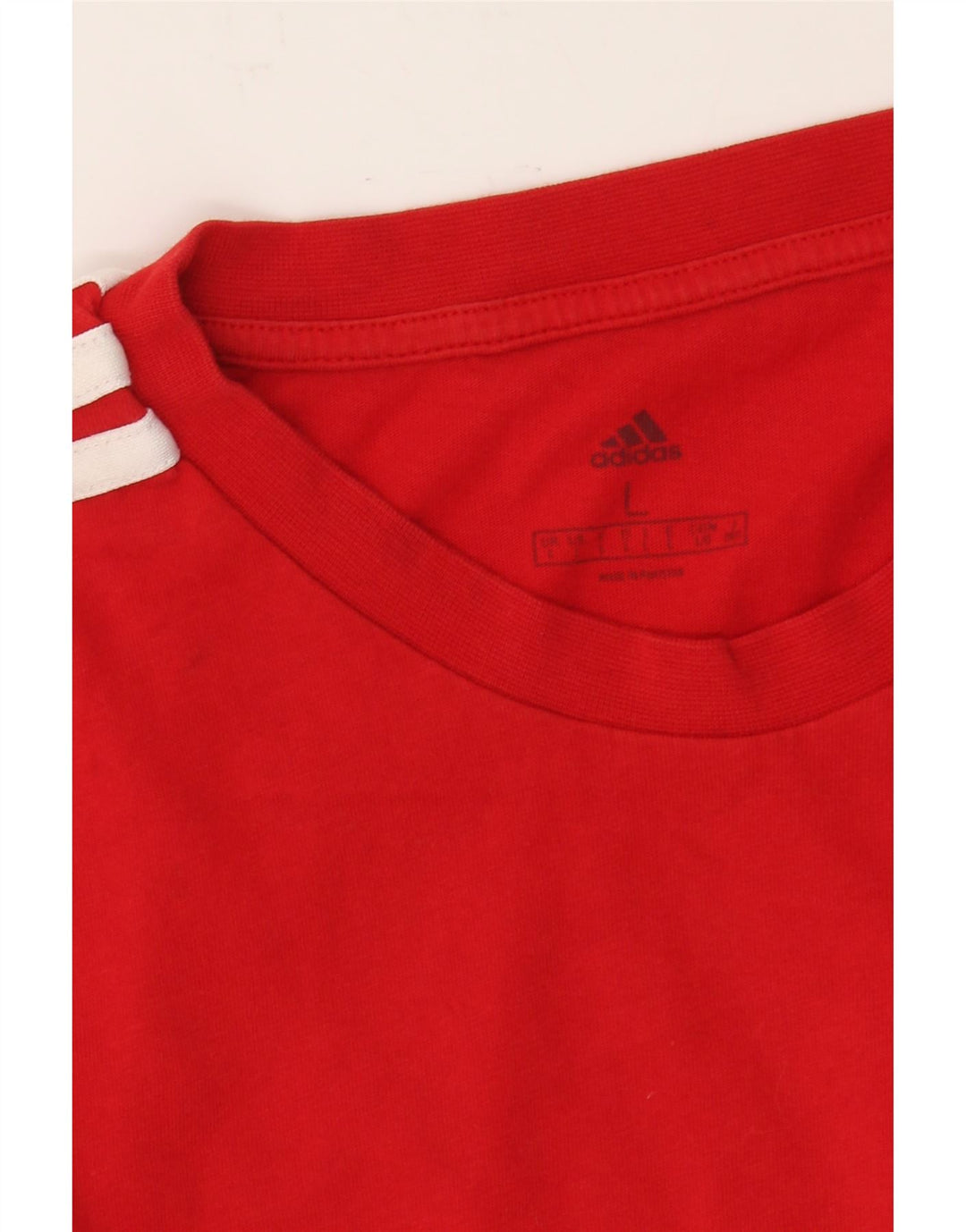 ADIDAS Mens T-Shirt Top Large Red Cotton Vintage Adidas and Second-Hand Adidas from Messina Hembry 