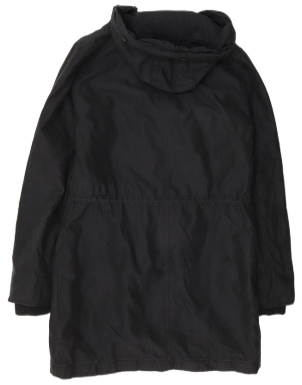 Abercrombie & Fitch Womens Hooded Parka Jacket UK 14 Medium Navy Blue