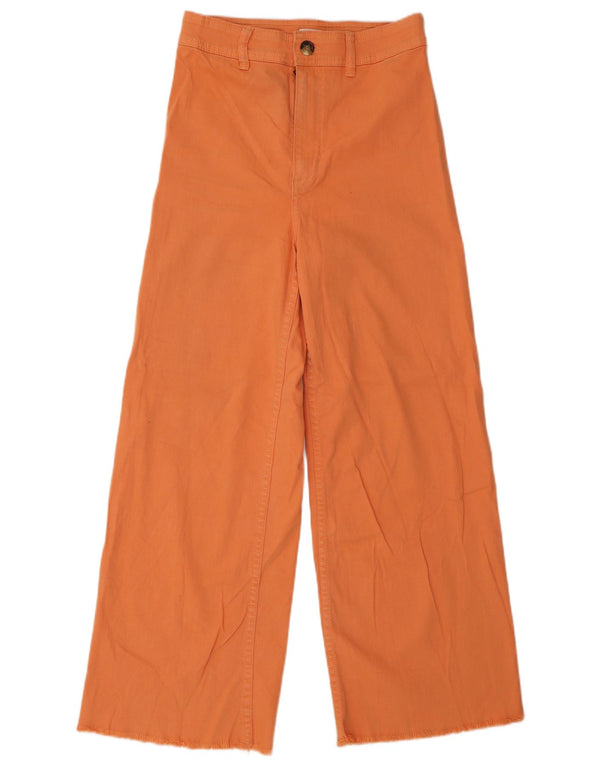 Billabong Womens Wide Leg Casual Trousers W27 L28 Orange Cotton