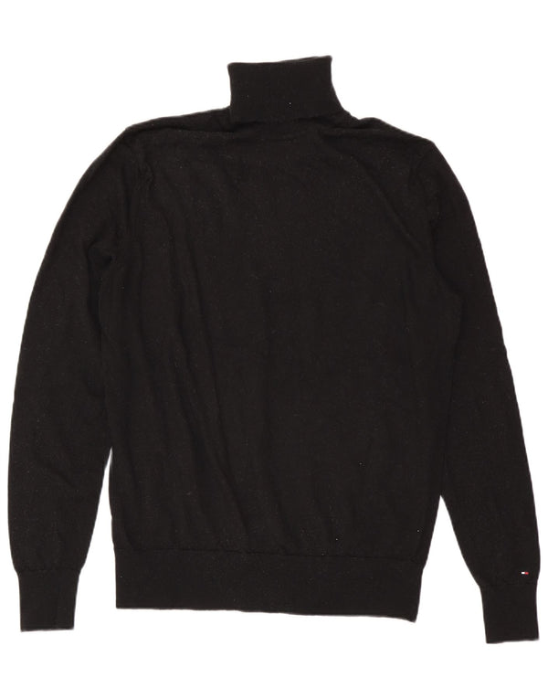 Tommy Hilfiger Mens Roll Neck Jumper Sweater 2XL Black Wool
