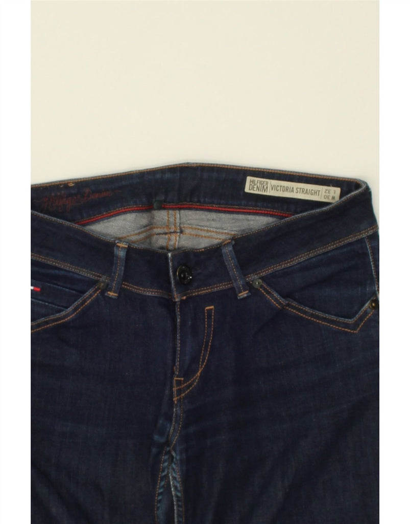 TOMMY HILFIGER Womens Victoria Straight Jeans W30 L32 Navy Blue Cotton | Vintage Tommy Hilfiger | Thrift | Second-Hand Tommy Hilfiger | Used Clothing | Messina Hembry 