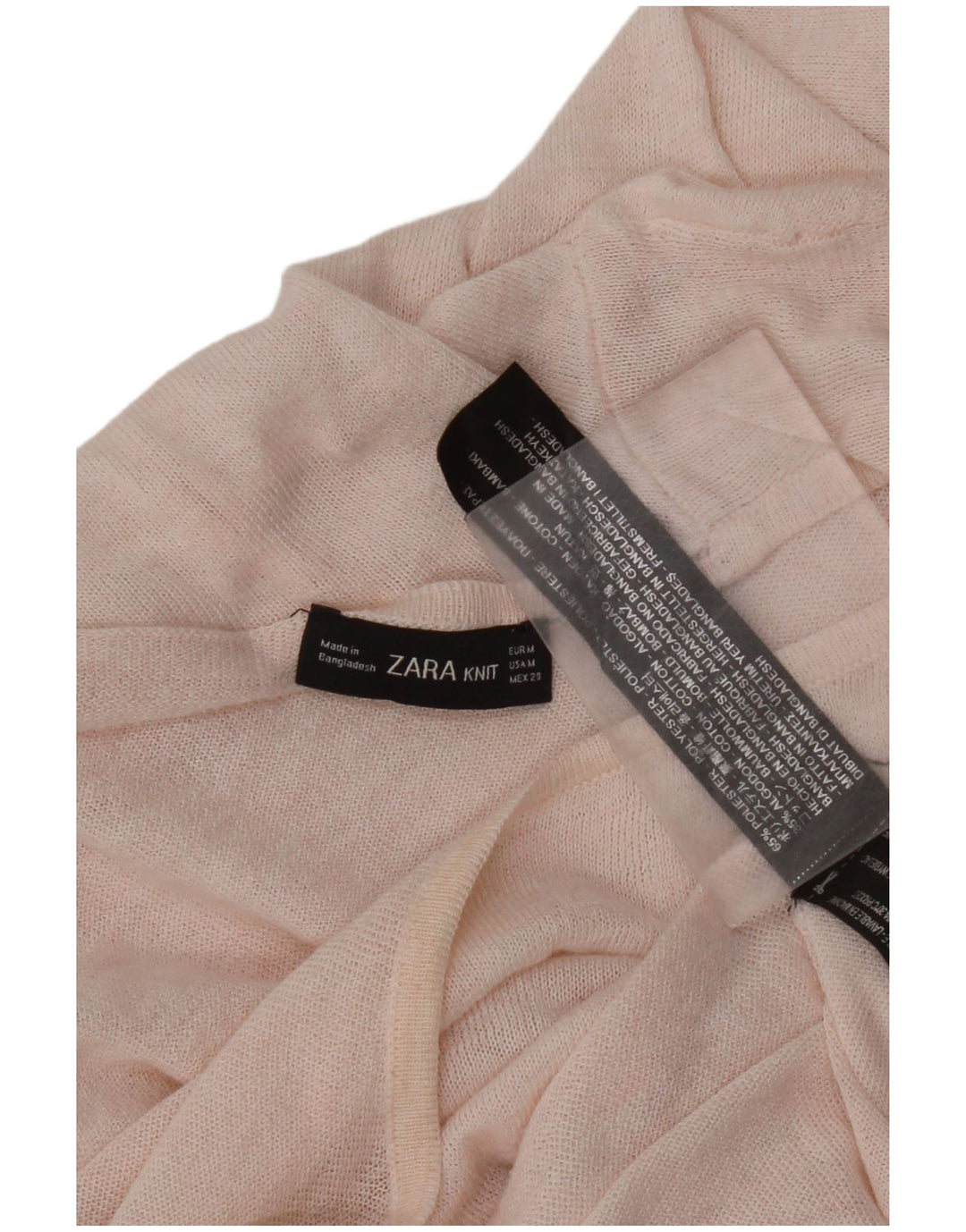 Zara Womens Boat Neck Jumper Sweater UK 12 Medium Pink Polyester