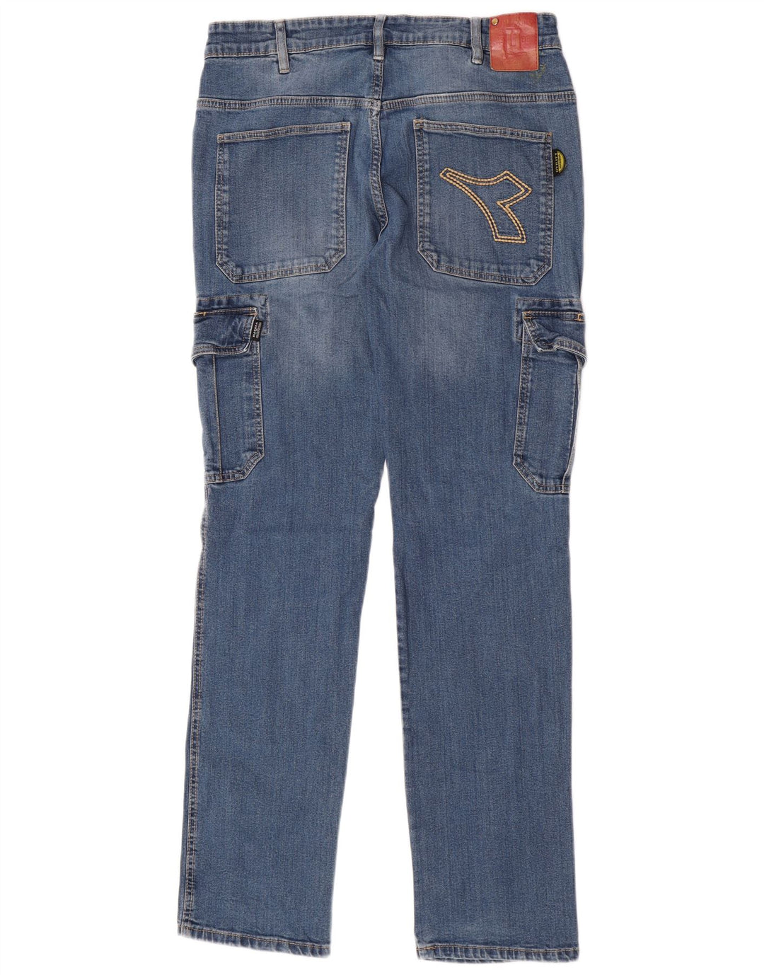 Diadora Mens Utility Cargo Slim Jeans  W34 L34 Blue Cotton