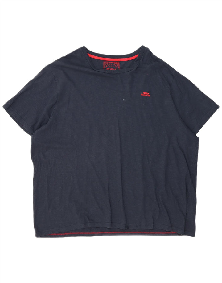 Weird Fish Mens T-Shirt Top 5XL Navy Blue Cotton