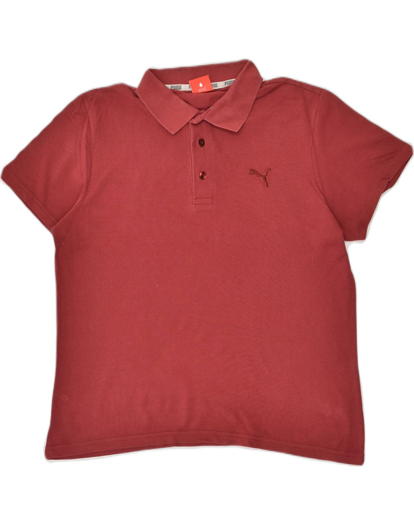 PUMA Mens Polo Shirt Medium Red | Vintage Puma | Thrift | Second-Hand Puma | Used Clothing | Messina Hembry 