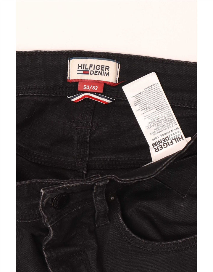 Tommy Hilfiger Mens Slim Jeans W30 L32 Black Cotton