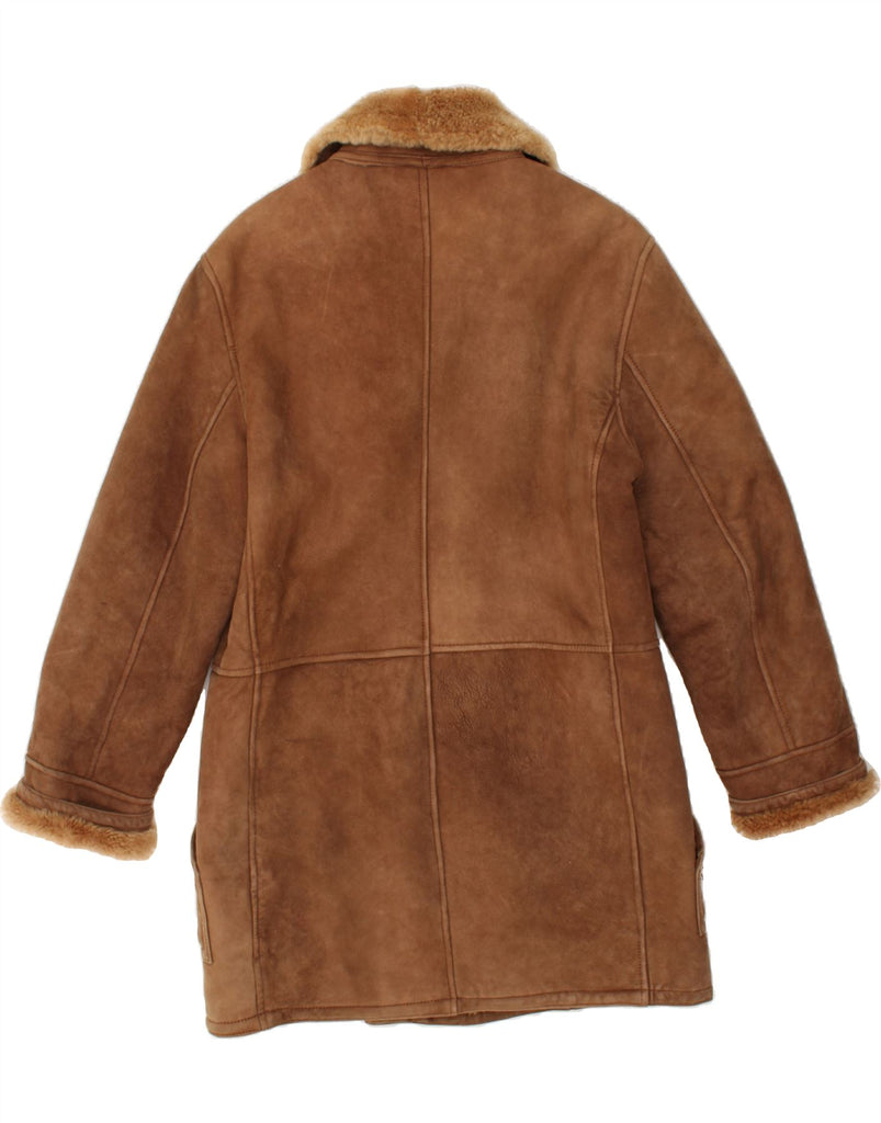 VINTAGE Mens Shearling Jacket UK 38 Medium Brown | Vintage Vintage | Thrift | Second-Hand Vintage | Used Clothing | Messina Hembry 