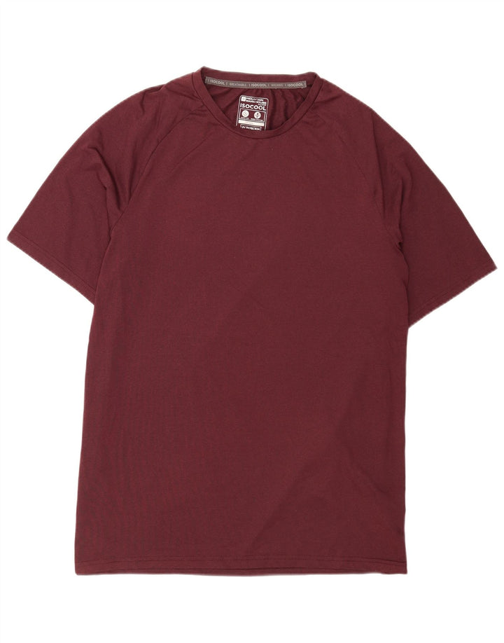 Mountain Warehouse Mens T-Shirt Top Large Burgundy Polyester