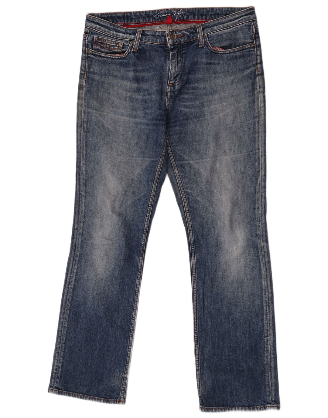 Tommy Hilfiger Womens Straight Jeans W32 L30 Blue Cotton