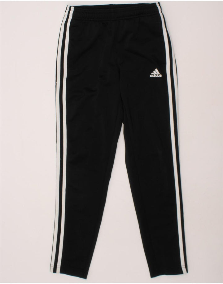 ADIDAS Boys Tracksuit Trousers 9-10 Years  Black Polyester Vintage Adidas and Second-Hand Adidas from Messina Hembry 