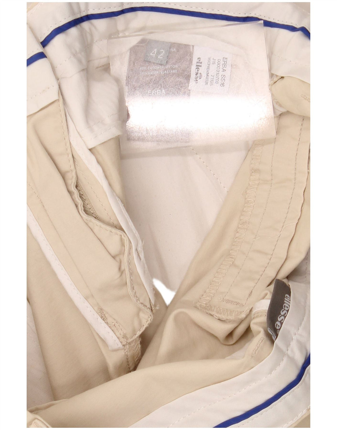 ELLESSE Womens Chino Shorts IT 42 Medium W30  Beige Cotton