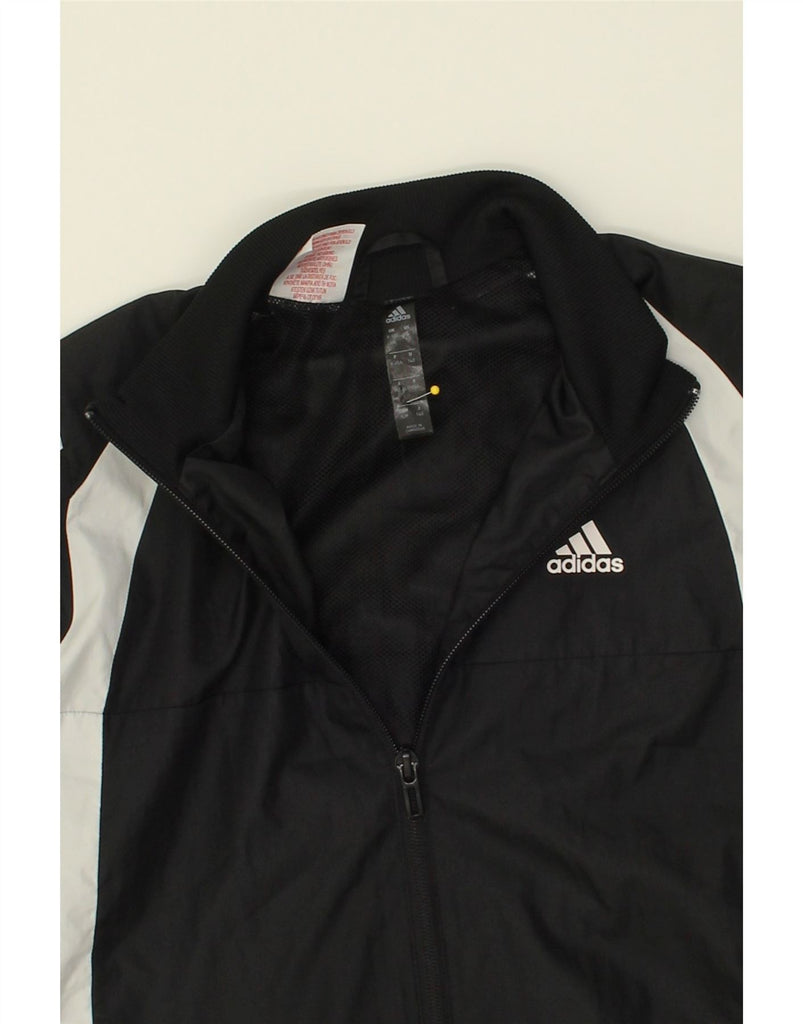 ADIDAS Boys Tracksuit Top Jacket 9-10 Years Black Colourblock | Vintage Adidas | Thrift | Second-Hand Adidas | Used Clothing | Messina Hembry 