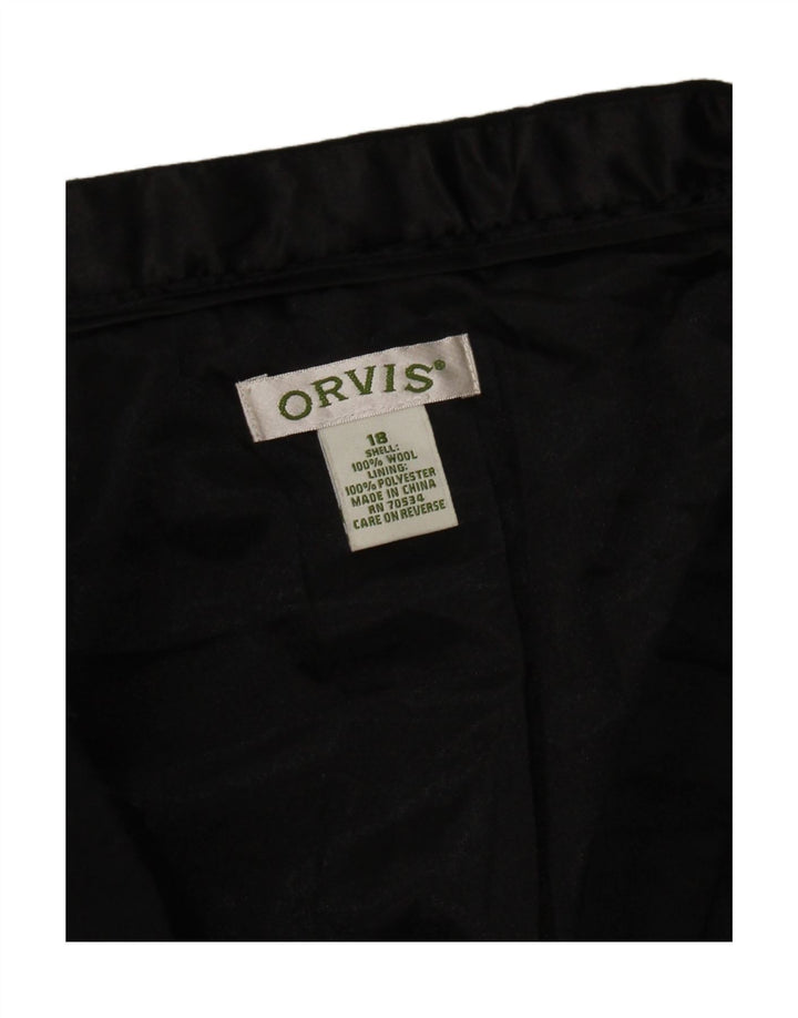 Orvis Womens Trumpet Skirt US 18 2XL W38 Black Wool