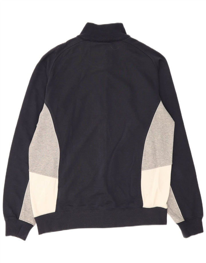 CHAMPION Mens Tracksuit Top Jacket XL Navy Blue Colourblock Cotton