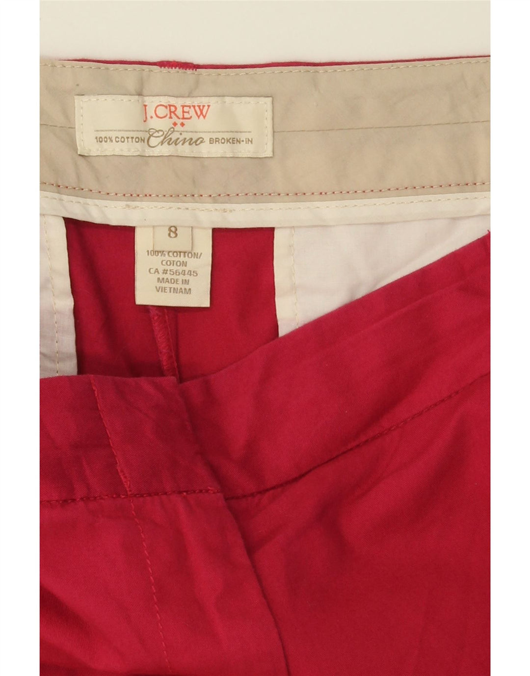 J. CREW Womens Chino Shorts US 8 Medium W34 Pink Cotton Vintage J. Crew and Second-Hand J. Crew from Messina Hembry 
