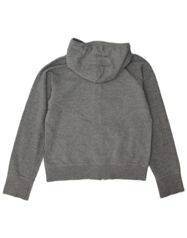 Zara Womens Zip Hoodie Sweater UK 16 Large Grey Cotton