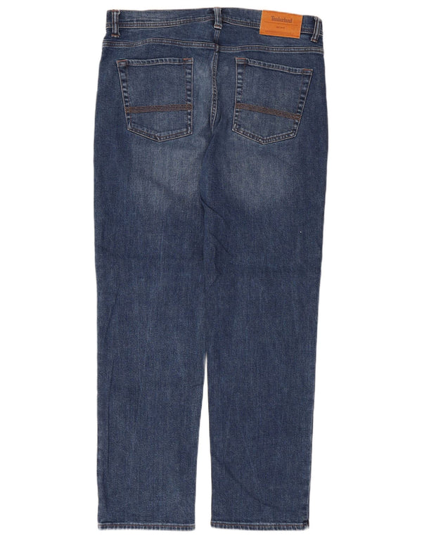Timberland Mens Straight Jeans W34 L32 Blue Cotton