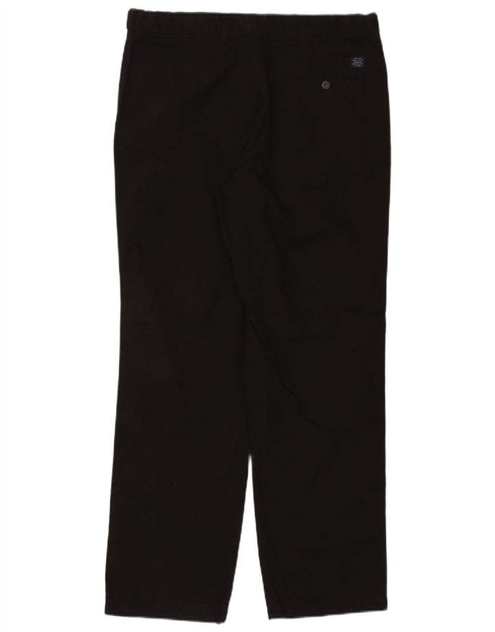 MARKS & SPENCER Mens Regular Fit Chino Trousers W36 L31 Black Cotton