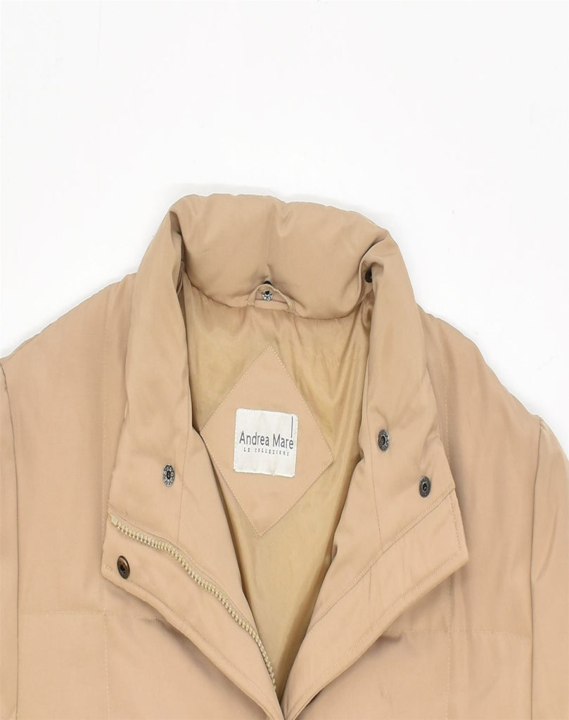 ANDREA MARE Womens Padded Coat UK 18 XL Beige Polyamide | Vintage | Thrift | Second-Hand | Used Clothing | Messina Hembry 