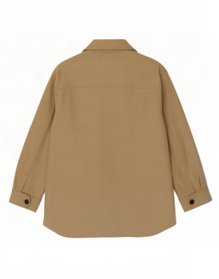 Zara Womens Utility Jacket UK 6 XS Beige Polyester
