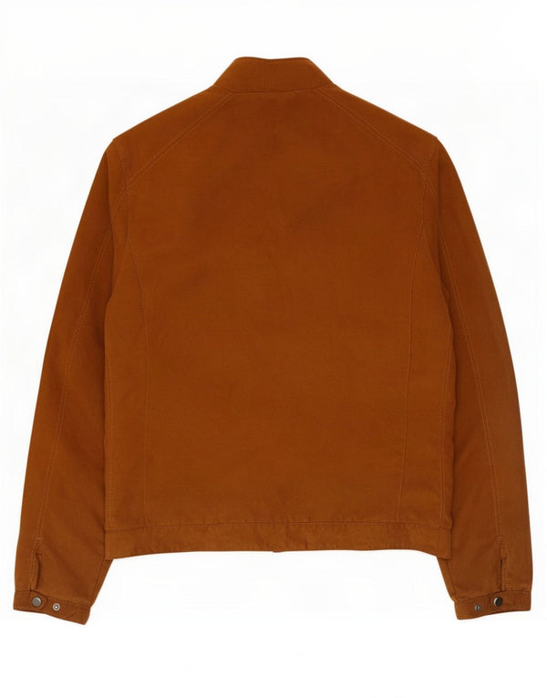 Zara Mens Bomber Jacket UK 38 Medium Brown Polyester