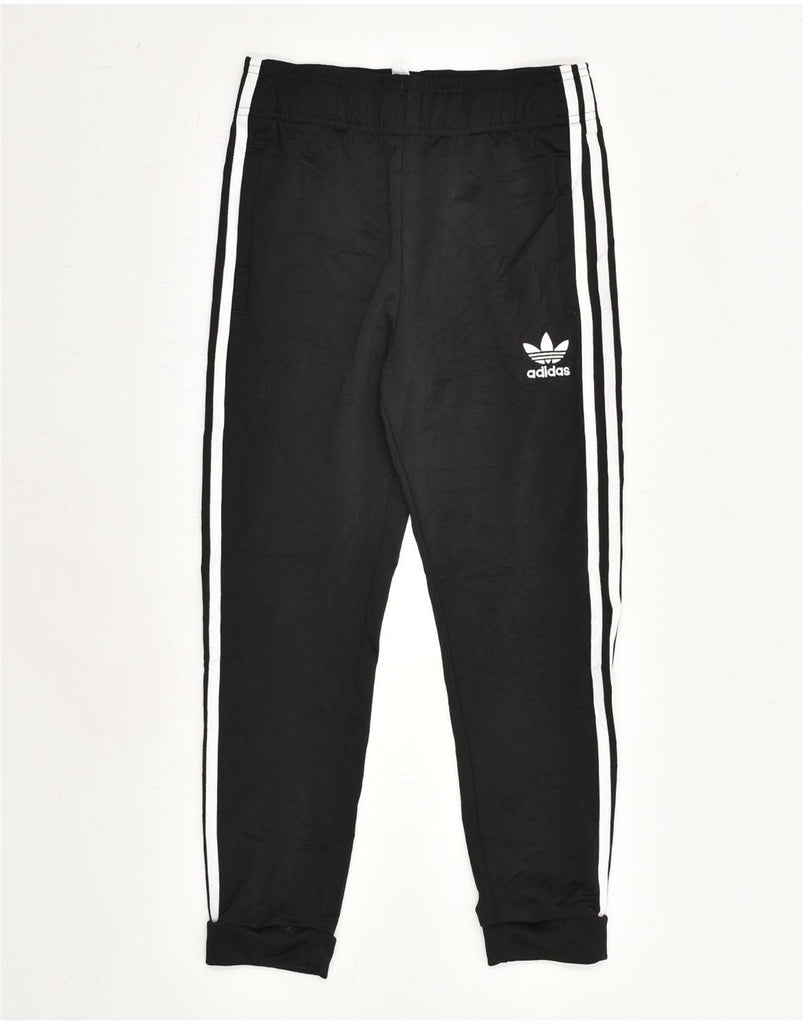 ADIDAS Girls Tracksuit Trousers Joggers 9-10 Years Black Polyester | Vintage Adidas | Thrift | Second-Hand Adidas | Used Clothing | Messina Hembry 