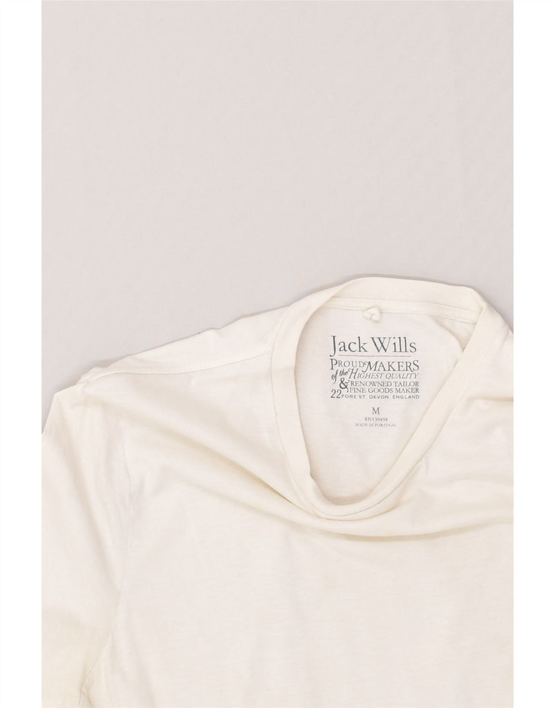 JACK WILLS Mens T-Shirt Top Medium White Cotton | Vintage Jack Wills | Thrift | Second-Hand Jack Wills | Used Clothing | Messina Hembry 