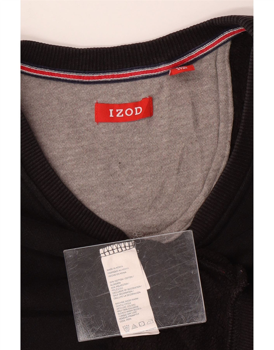 IZOD Mens Sweatshirt Jumper 2XL Black Cotton Vintage Izod and Second-Hand Izod from Messina Hembry 