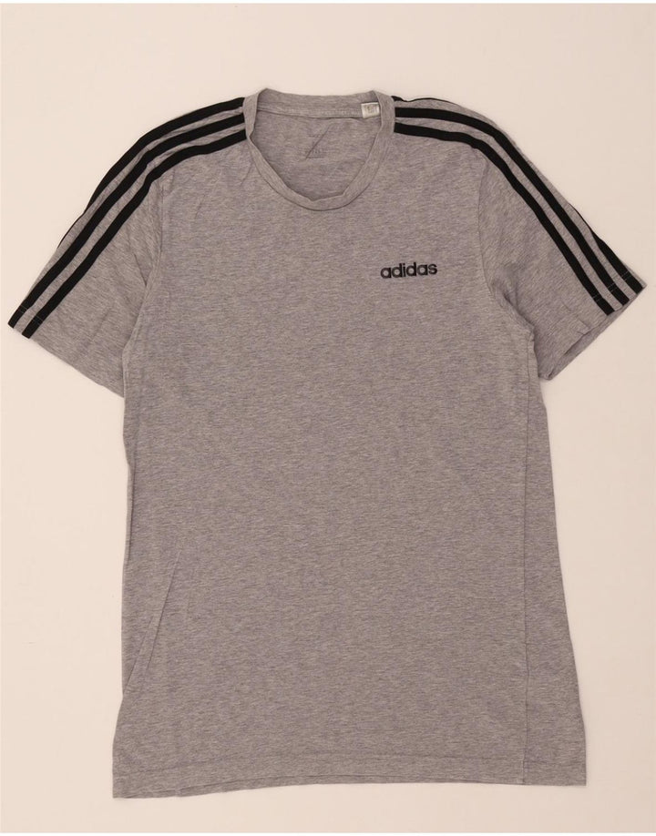 ADIDAS Mens T-Shirt Top Medium Grey Cotton