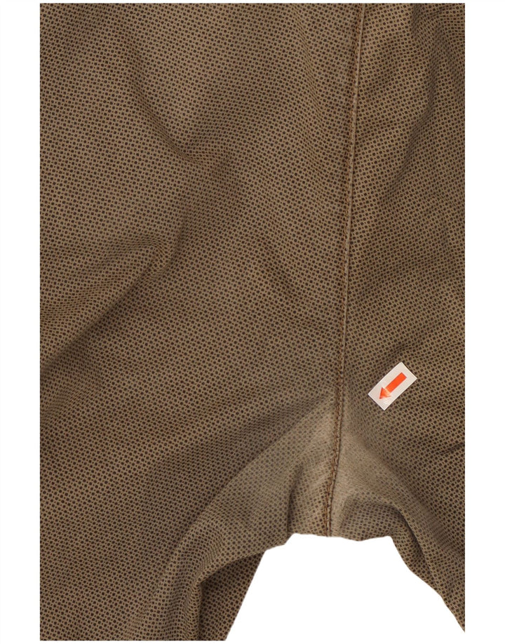 TOMMY HILFIGER Mens Straight Chino Trousers W34 L29 Brown Spotted Cotton