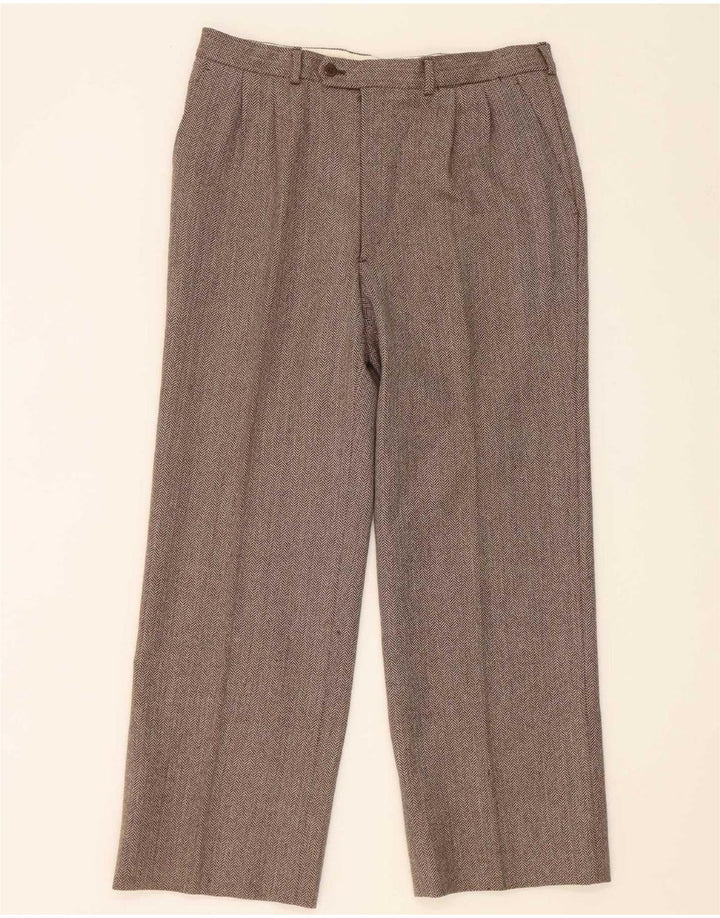 Cantarelli Mens 2 Piece Set IT 50 Large W31 L27 Brown Herringbone