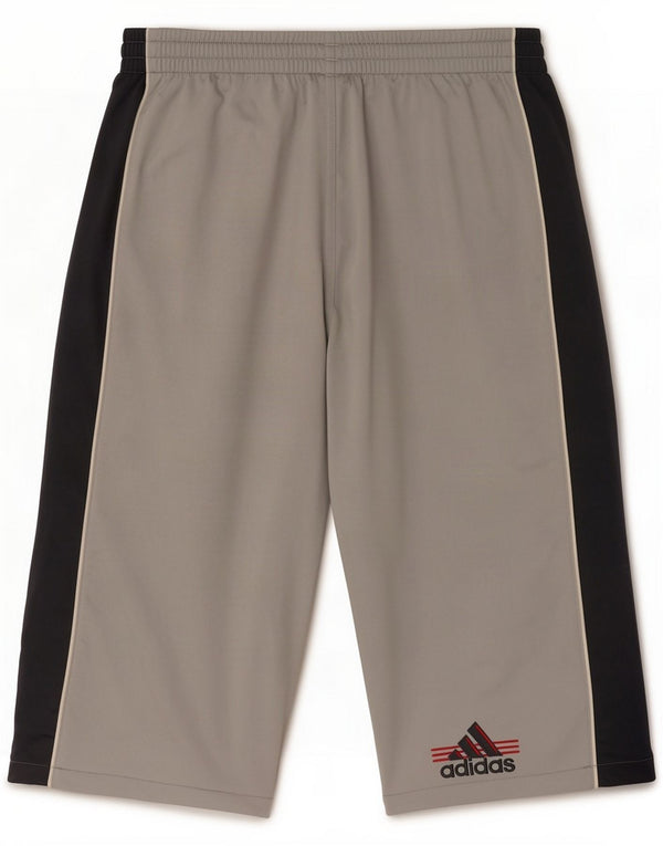 Adidas Mens Sport Shorts UK 40/42 Medium Grey Colourblock Polyester
