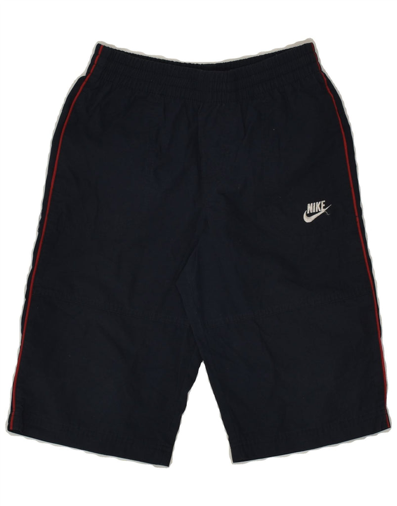 NIKE Boys Sport Shorts 6-7 Years Navy Blue Polyester | Vintage Nike | Thrift | Second-Hand Nike | Used Clothing | Messina Hembry 