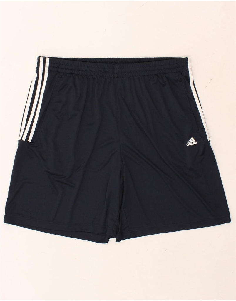 ADIDAS Mens Sport Shorts XL Navy Blue Polyester Vintage Adidas and Second-Hand Adidas from Messina Hembry 