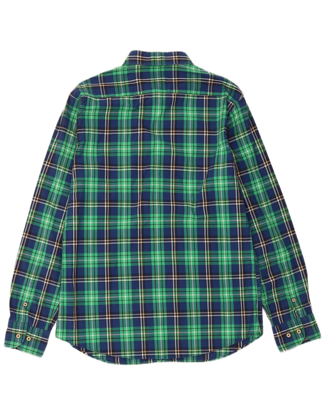 Massimo Dutti Mens Shirt Medium Green Check