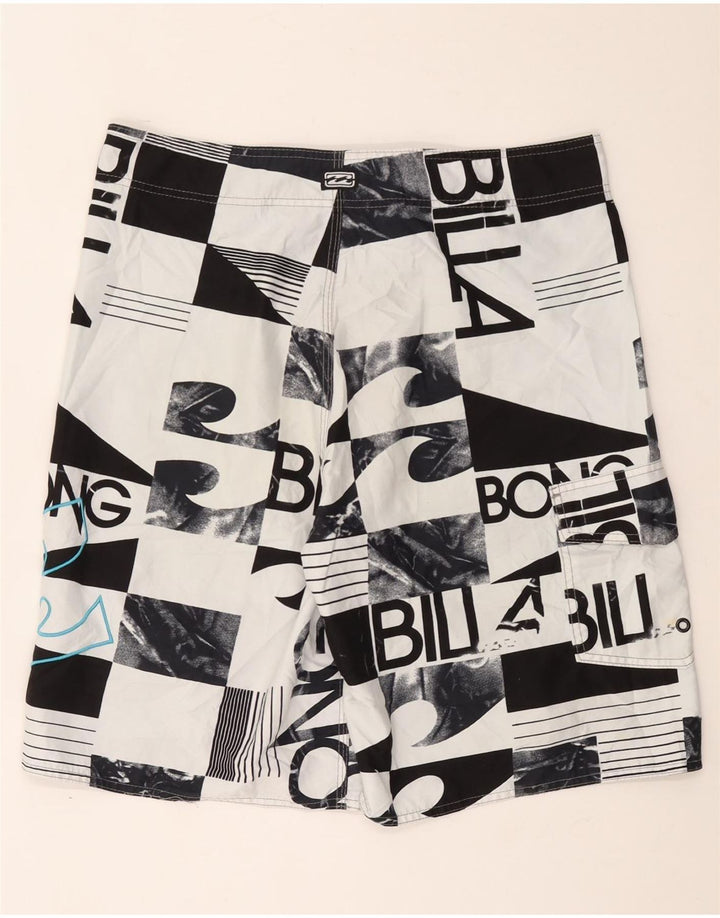 Billabong Mens Graphic Swimming Shorts Large  Black Polyester