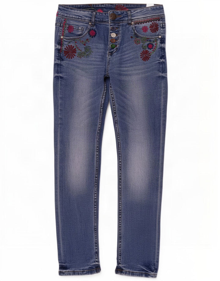 Desigual Womens Slim Jeans W26 L29 Blue Polyester